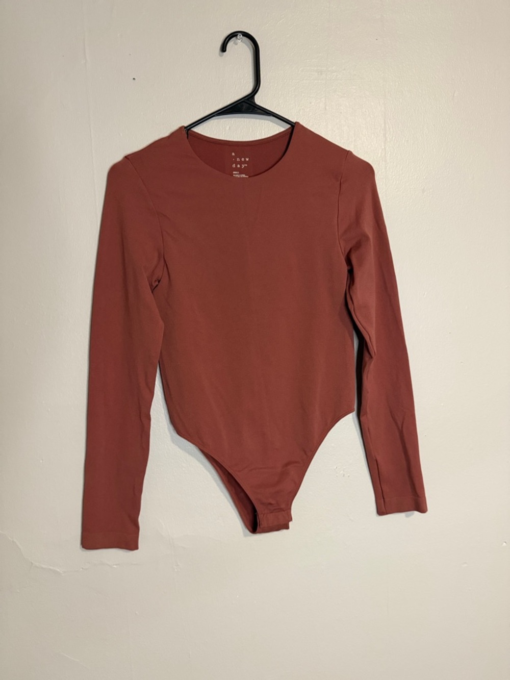 a new day Long Sleeve Rust One-Piece Bodysuit